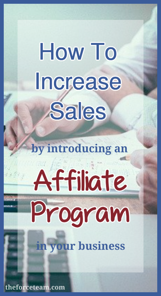 Introduce affiliate program to increase sales